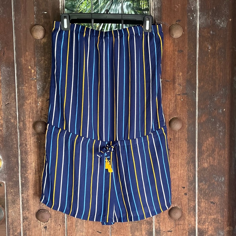 BCA by Rebecca Virtue | Striped romper strapless XS/S
